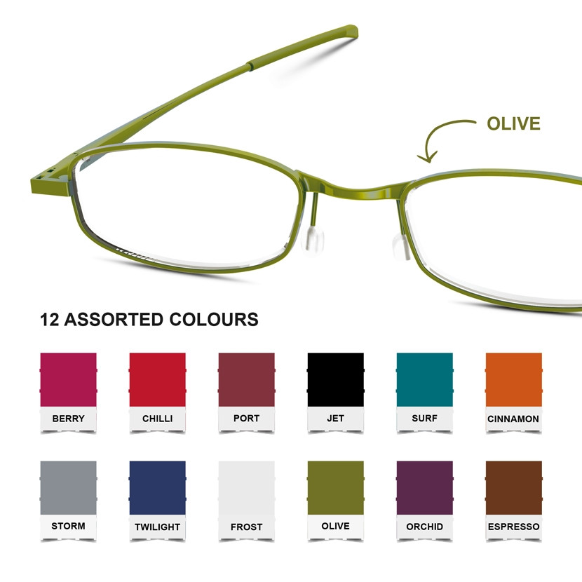 Compact Lenses Fold Flat Reading Glasses Blister Pack IF