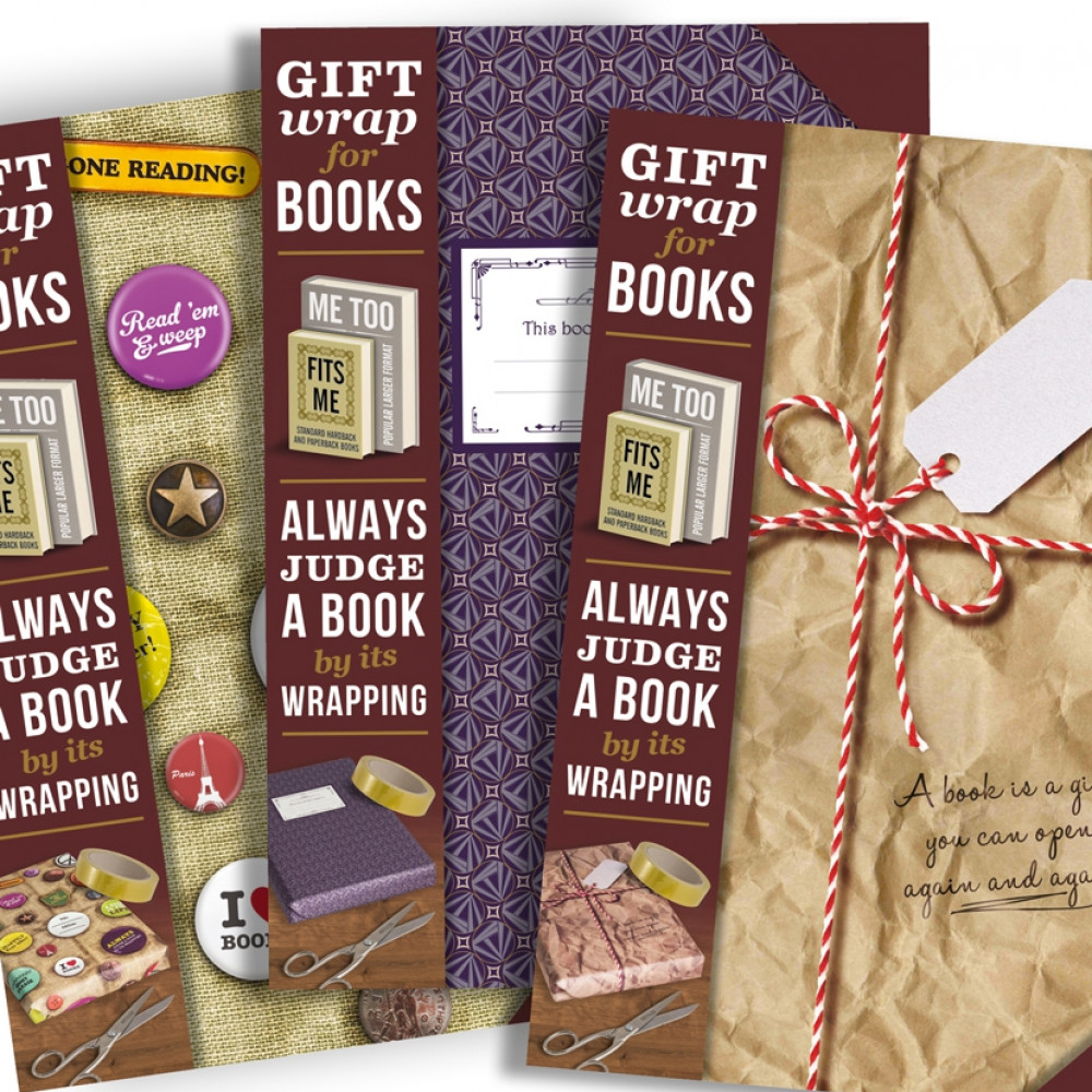 GIFT WRAP FOR BOOKS Literary Wrapping Paper Ideal for paperback and hardback