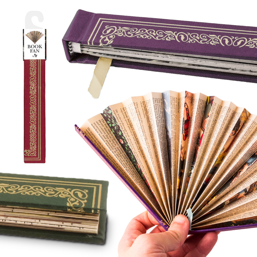 Book Fans Travel Hand Folding Paper Fans IF