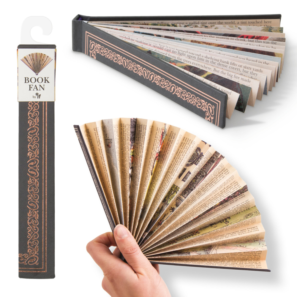 Book Fans Travel Hand Folding Paper Fans IF