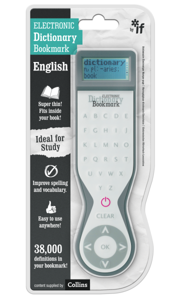 45202 Electronic Dictionary Bookmark Mono UK - Grey (Pack)